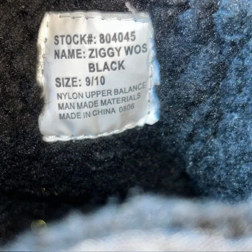 Itasca Ziggy WOS 804045 Mens 9/10 Snow Boot Black Round Toe Ankle Boots